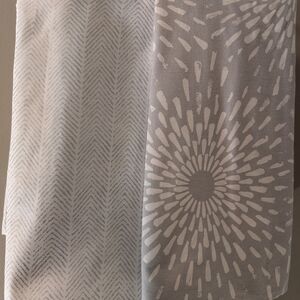 🛁Shower Curtain Set, Gray/White/Silver Cotton, Home By Target
